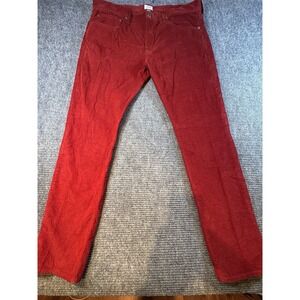 J Crew Corduroy Pants Mens 38x32 Red 484 Slim Fit Modern 5 Pocket Stretch